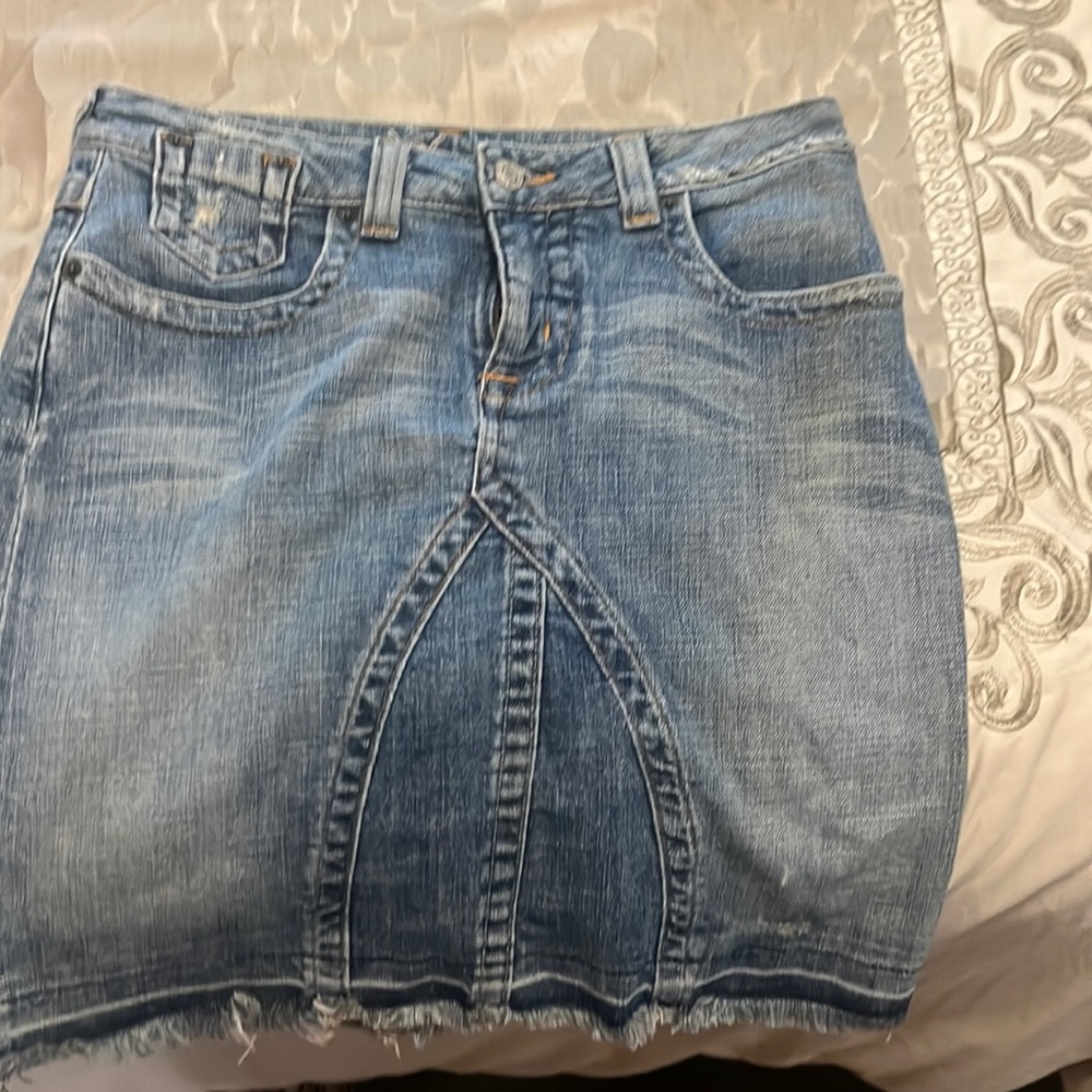 Cute Bebe blue jean skirt